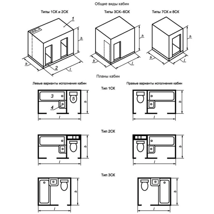 Кабина санитарно-техническая 3СК 26